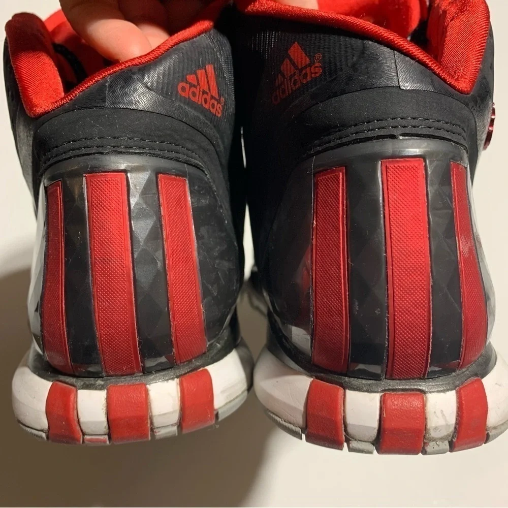 Adidas Derrick Rose Black and Red High-Top Sneakers - Picture 7 of 10